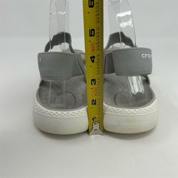 Crocs Women's Gray LiteRide Stretch Slingback Sandals Size 9 Casual Summer - Picture 8 of 13